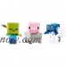 Minecraft Mini Figures 3-Pack - Pig In Cart, Spectral Damage Zombie, Cave Spider In Webs   